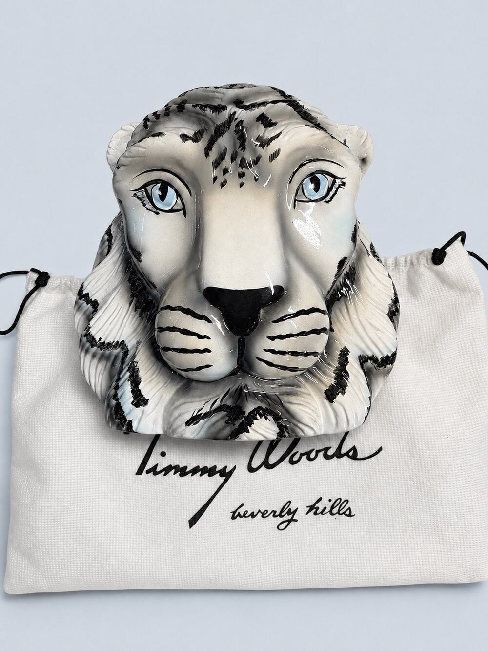 Timmy Woods Beverly Hills White Tiger Handbag Purse Collector Animal Bag